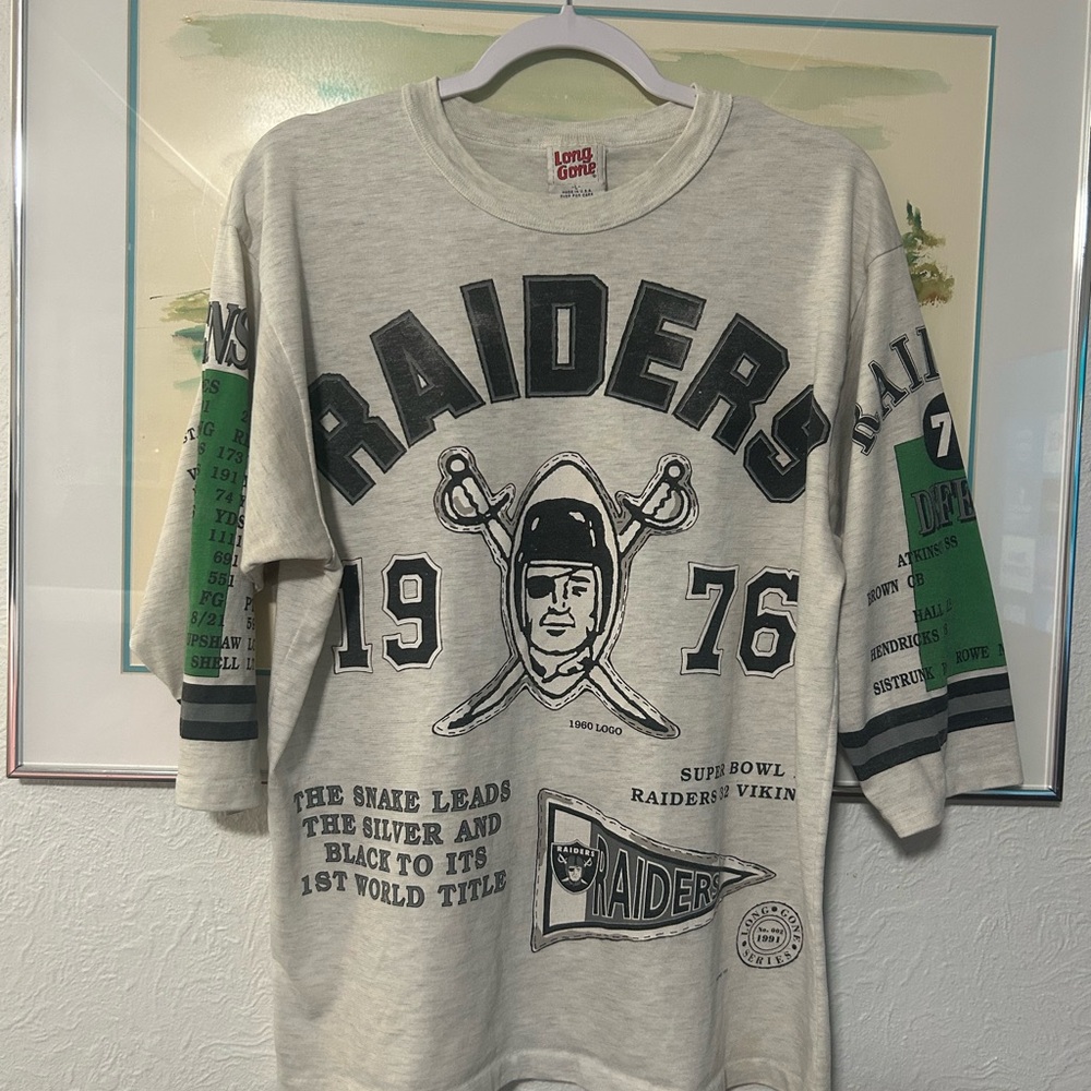 Vintage 1976 Raiders 3/4 Sleeve T-Shirt (1991)